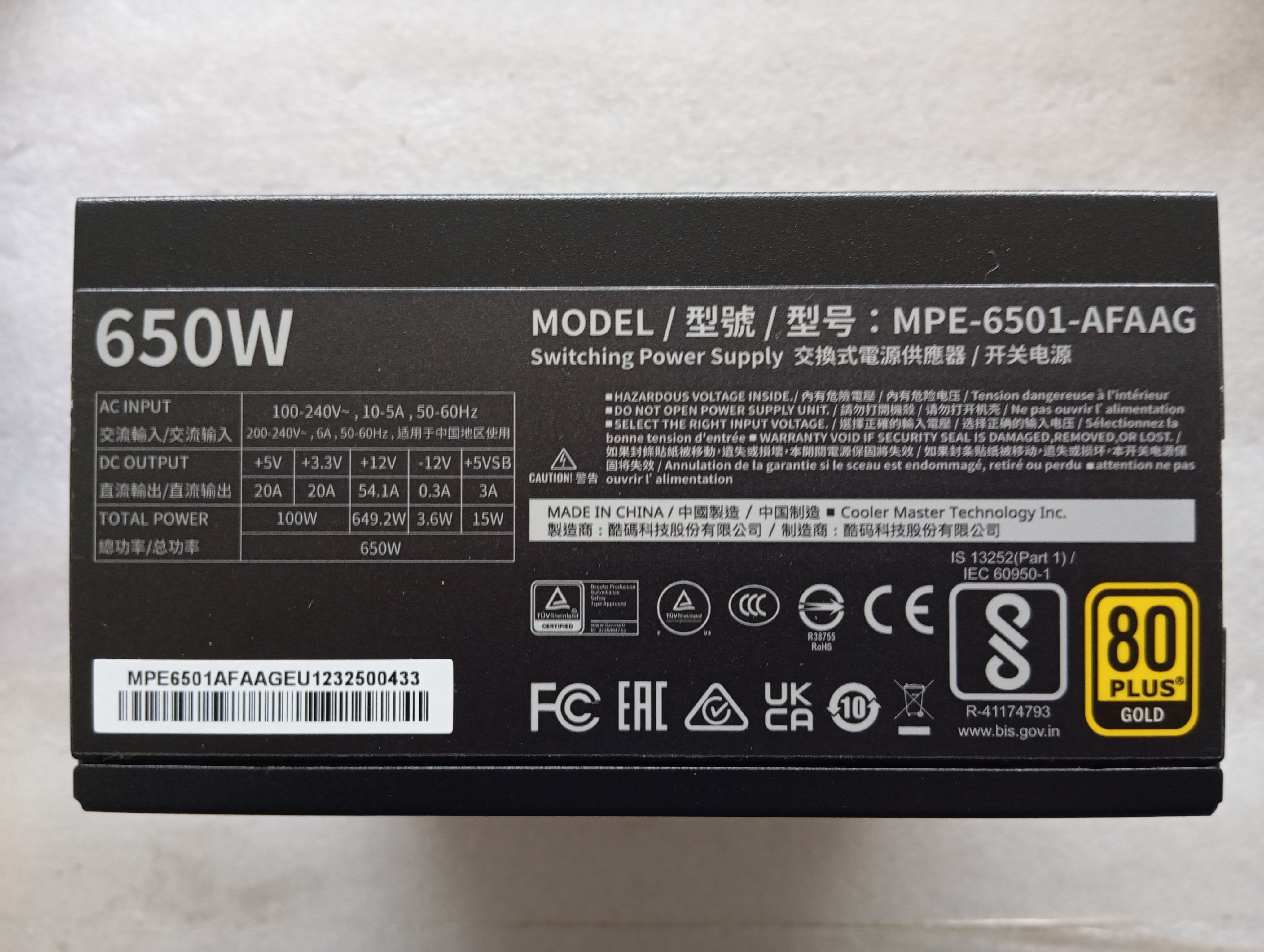 Refurbished Cooler Master MWE Gold 650 - V2 - Full Modular Refurbished Cooler Master MWE Gold 650 - V2 - Full Modular